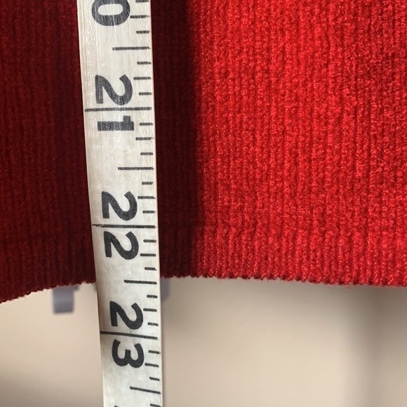 Erika Red Knit Sweater with Bow Detail. Long Sleeve. Elegant & Unique. Medium - Picture 8 of 9